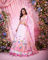 Rose Baby Pink Embroidered Lehenga Set
