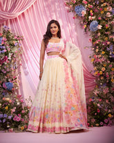 Rose Lemon Embroidered Lehenga Set