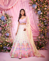Rose Yellow-Pink Embroidered Lehenga Set