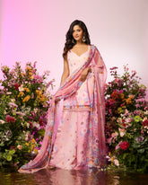 Pink Printed Embellished Sharara Set
