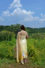 Yellow Floral Embroidered Kurta Set