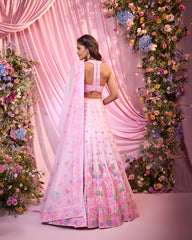 Rose Light-Pink Embroidered Lehenga Set